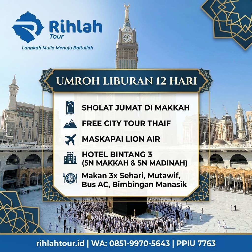 Umroh Liburan 12 Hari — Lion Air