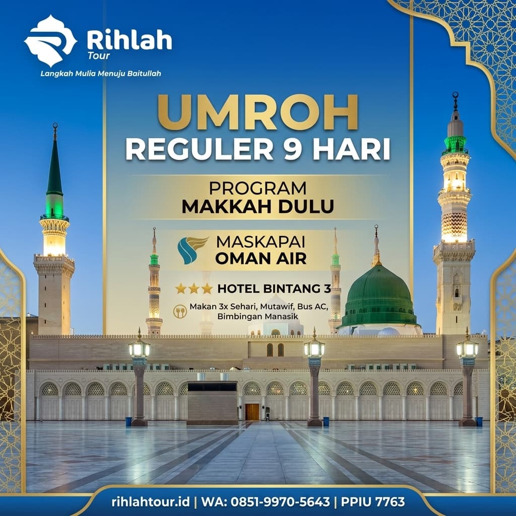 Umroh Reguler 9 Hari — Juli 2026 (Hemat)