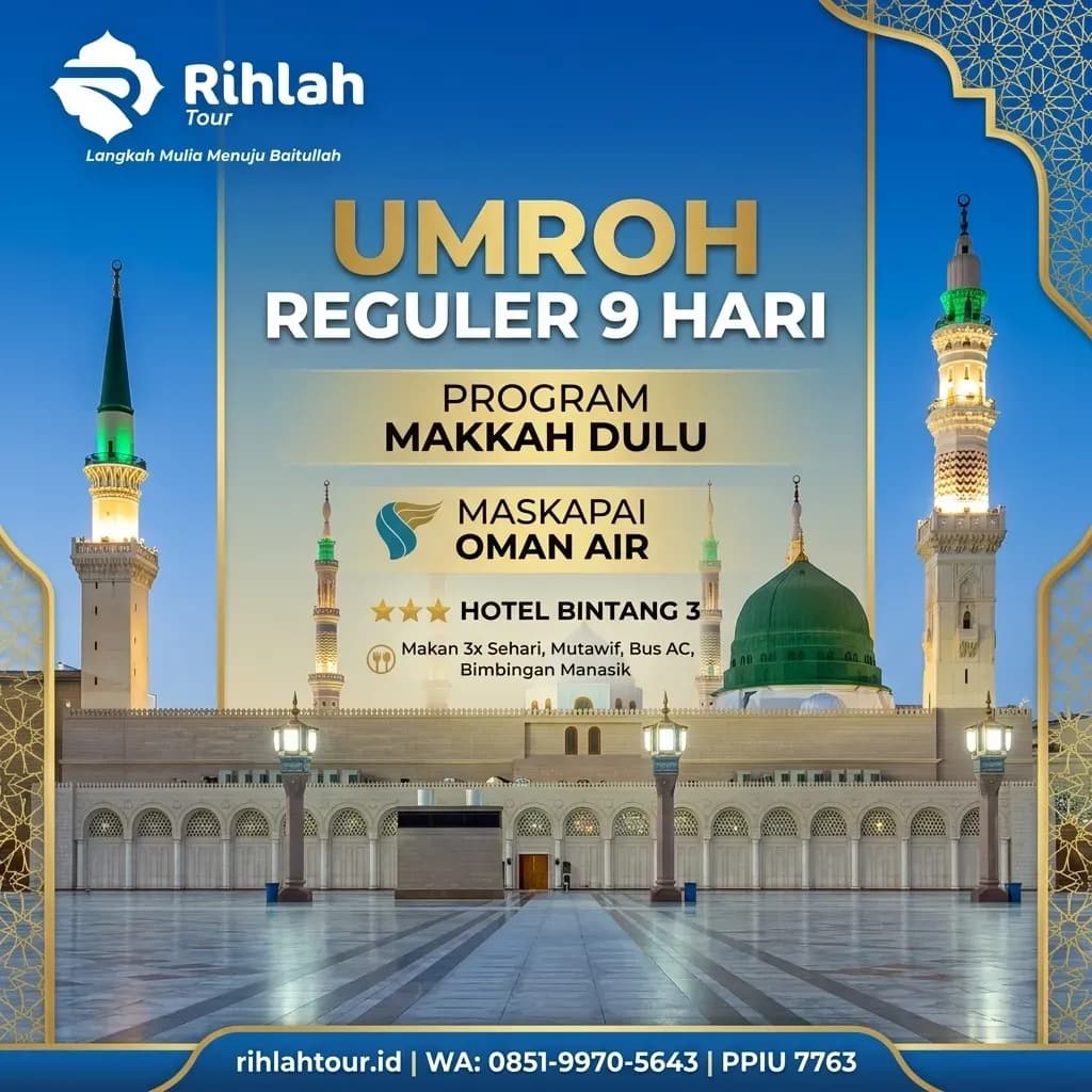 Umroh Reguler 9 Hari — Juli 2026 (Hemat)